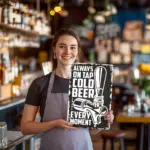 Always On Tap Cold Beer DIY Metal Poster