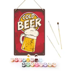 Cold Beer Vintage DIY Metal Poster