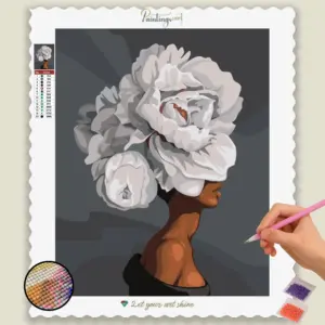 White Flowers and Woman