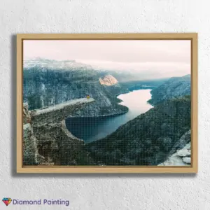 Lake in middle of mountains