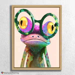 Bunter Frosch & Brille