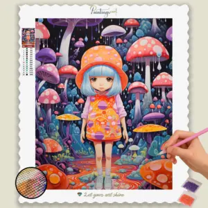 Girl in psychedelic World