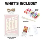 Free Beer Tomorrow - DIY Metal Bar Poster