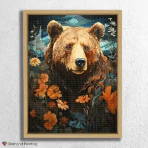 Bear and Flowers
