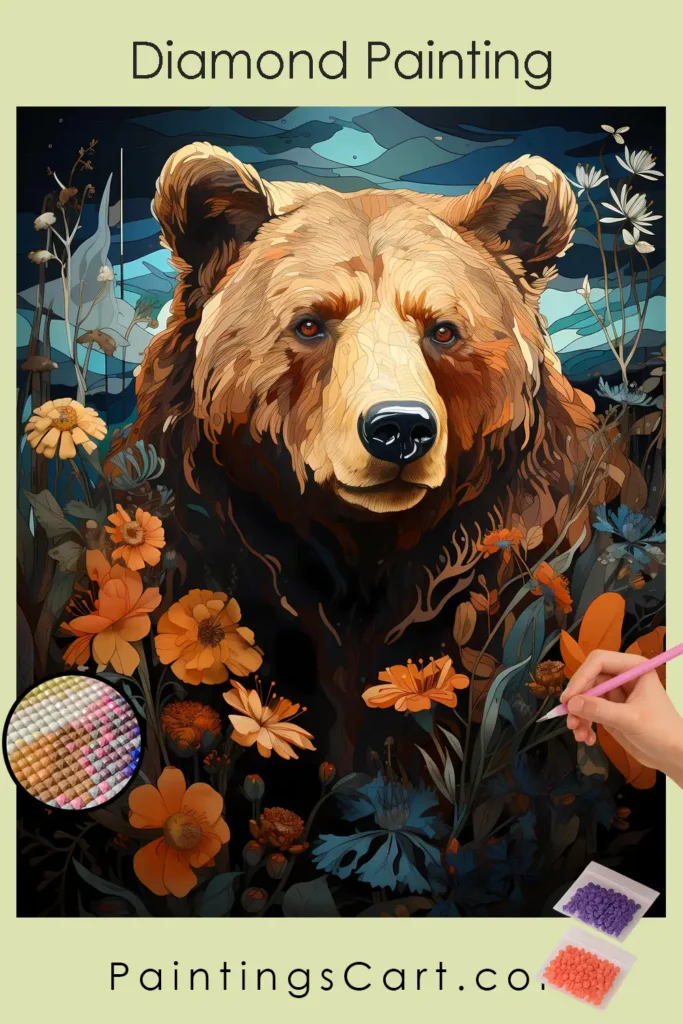 Bear and Flowers