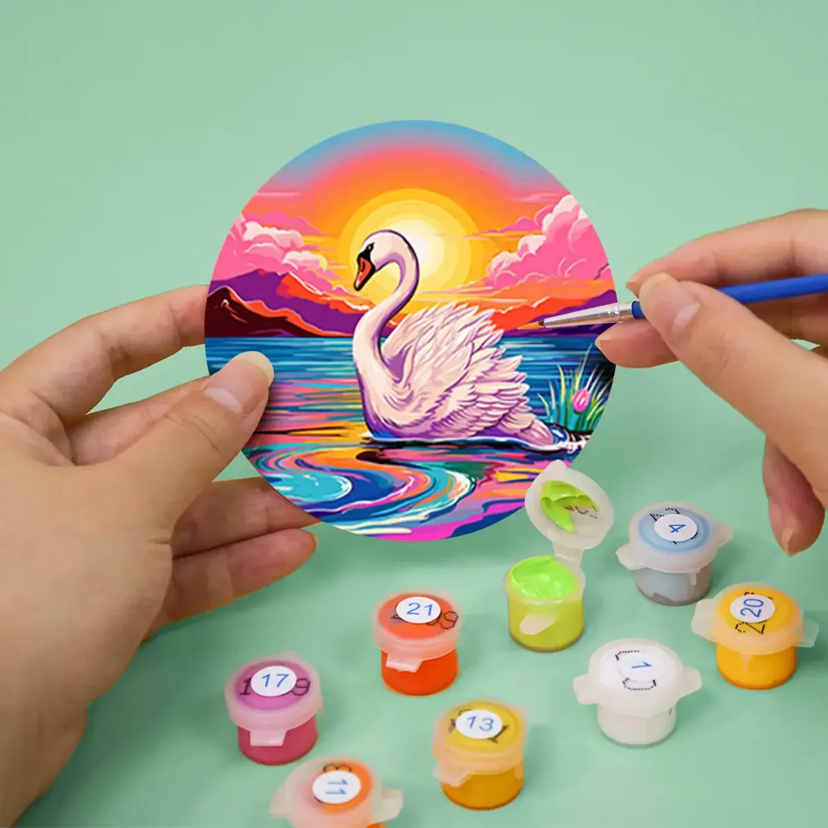Colorful Sealife - Custom Cup Coasters - Paint by Numbers