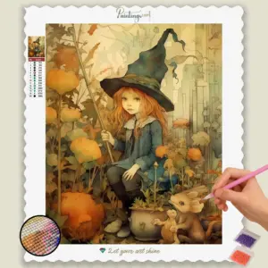 Cute witch with black hat