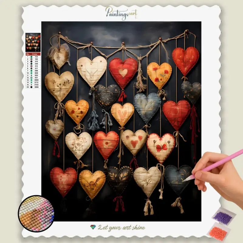 Farm_Valentines_Day_801473_base-diamond-painting-paintingscart Colorful Hearts