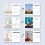 Paint-By-Numbers-Calender-Cities-2025-CLP002-16-2 Calendar 2025 with City Views - Paint by Numbers