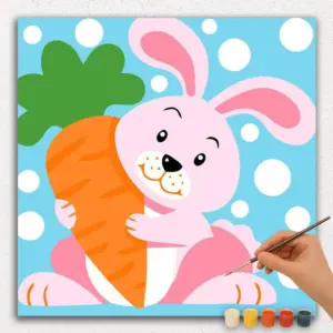 Cute Rabbit and Carrot