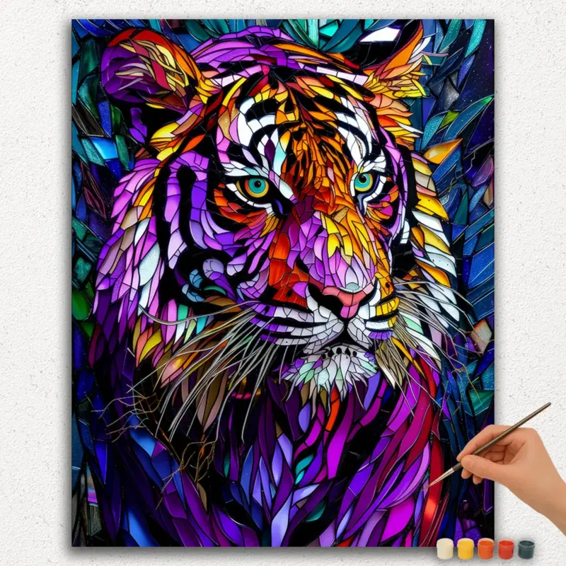 Paint-By-Numbers-DIamond-Painting-Ver-JPE-17 Majestic Tiger - Paint by Numbers