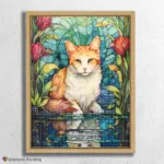 Stained_Glass_Cats_64051_float-diamond-painting-paintingscart Cute Cat Stained Glass