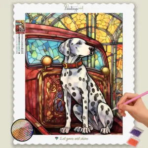 Stained Glass Style Dalmatian Dog