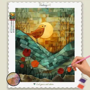 Abstract Bird on Mountains