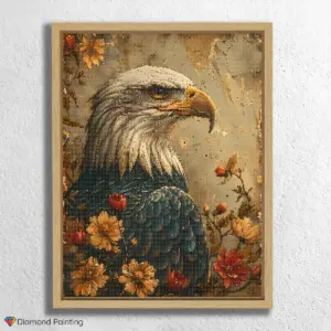 Eagle and Flowers